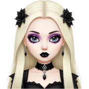 gothic style, pretty makeup, pretty bratz baddie sticker
