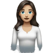 Brunette with blue eyes  sticker