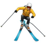 Skiing sticker