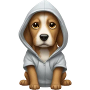 Dog wearing a hoodie  sticker