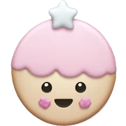 pale pink christmas cookie sticker