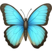 Light blue butterfly sticker