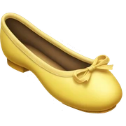 Yellow ballet shoe sticker