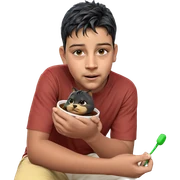 boy enjoying ice cream outdoors sticker