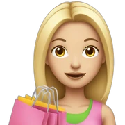 shopping white girl sticker