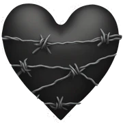 Black heart with barbed wire sticker