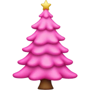 Pink Christmas tree sticker