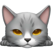 Grey cat sleeping sticker