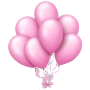 Light pink birthday balloons sticker