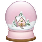 pale pink christmas snow globe sticker