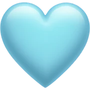 Pastel blue heart  sticker
