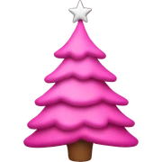 pink christmas tree sticker