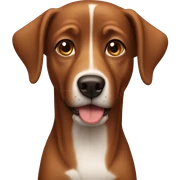 brown dog sticker