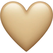 Beige heart sticker