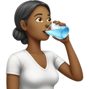 woman drinking water sticker