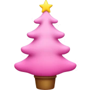 Pink Christmas tree  sticker