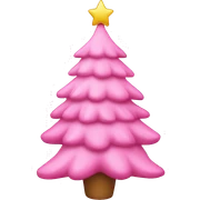 Pink Christmas tree  sticker