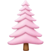 pastel pink christmas tree  sticker