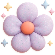 glitter flower sticker