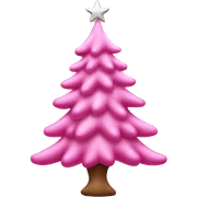 pink christmas tree sticker