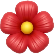 red flower for birthday sticker