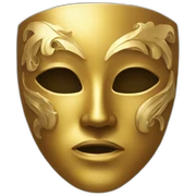 golden mask sticker