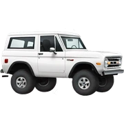 White Ford bronco sticker