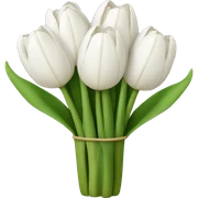 white tulip bouquet sticker