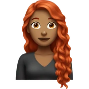 Woman with long red hair sticker