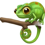 Graduated chameleon sticker