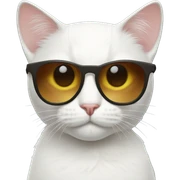 Cat with sunglasses sticker