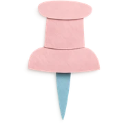 soft pastel miniature push pin icon for planners, pink color sticker