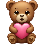 teddy bear holding heart  sticker