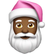 Pink Santa sticker