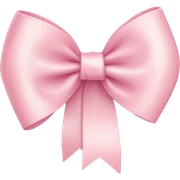 light pink ribbon bow sticker