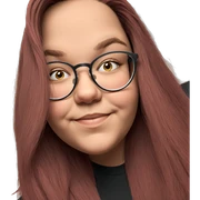 smiling girl with glasses sticker
