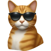 Cat with sunglasses sticker