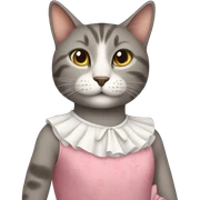 Cat wearing dress sticker