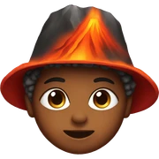 Volcano baby sticker