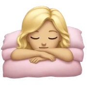 Blonde girl sleeping sticker