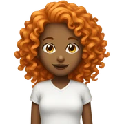Girl with curly orange hair sticker