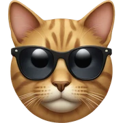 Cat with sunglasses sticker