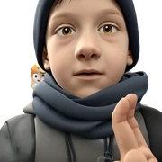 boy in train interior sticker