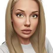 portrait of a blonde girl sticker