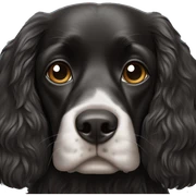 black spaniel face sticker
