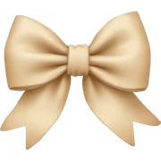 Beige bow sticker
