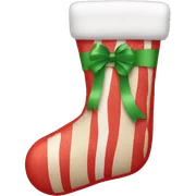Christmas stocking with candy canes sticker
