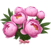 Bouquet of peonies  sticker