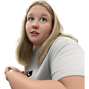 blonde girl with blue eyes sticker