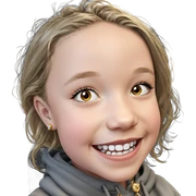 smiling girl with jewelry sticker